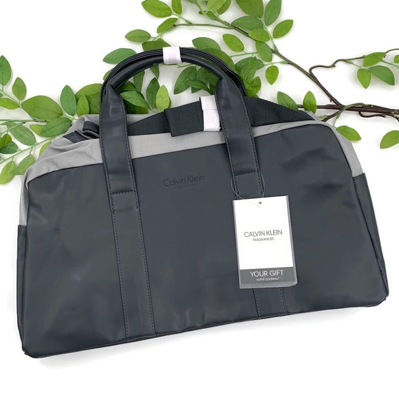 🆕CALVIN KLEIN Gray Weekend Travel Duffle Gym Bag - Picture 2 of 4